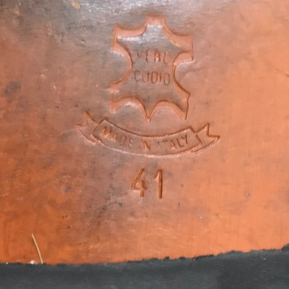 🎇Host Pick🎇 Made in Italy Two-tone Cognac/tan Square Toe Shoes - euro size 41 - Picture 6 of 10